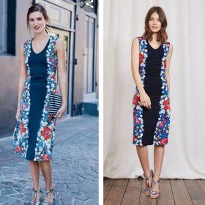 Boden Navy and Floral Cosima dress